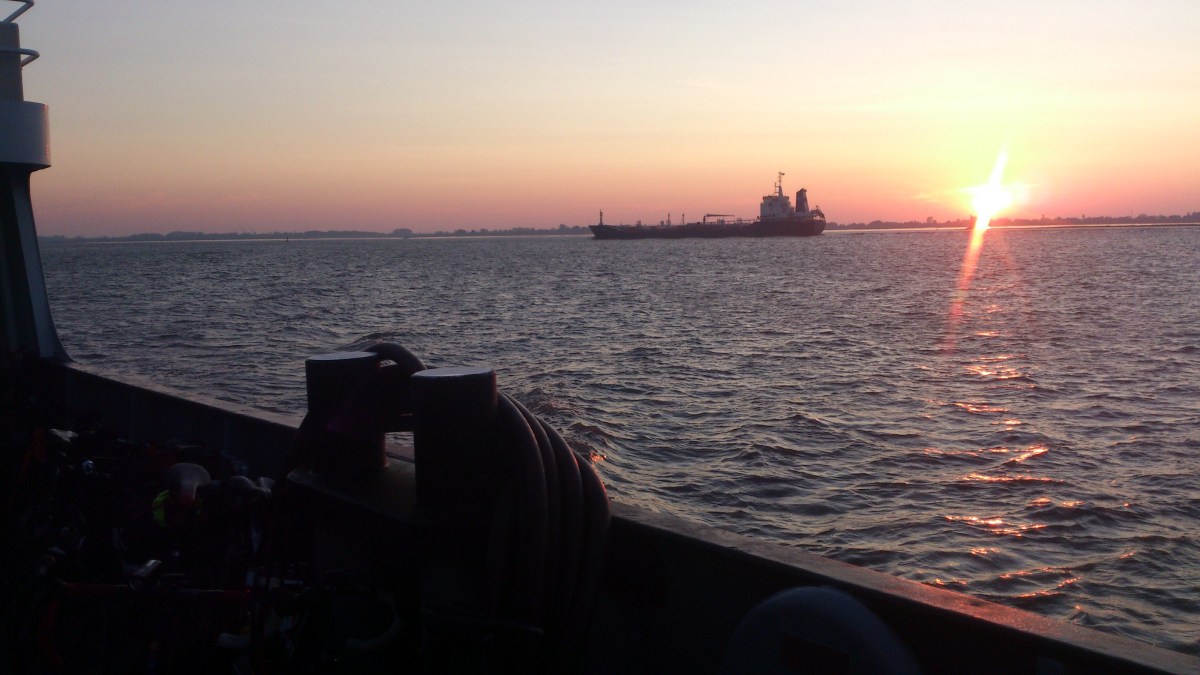 2014-07-22 Haderslev-Paris, 1. etappe i Tyskland - Ved elven Elben.