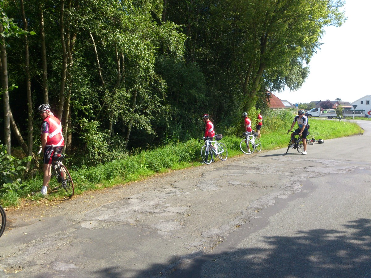 2014-07-22 Haderslev-Paris, 1. etappe i Tyskland - Enda en teknisk pause.