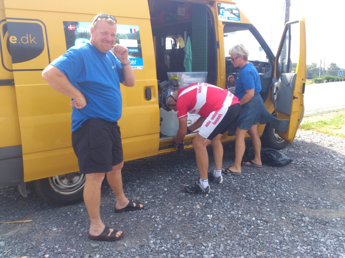 2014-07-23 Haderslev-Paris, 3. etappe i Belgia - Matforsyninger.