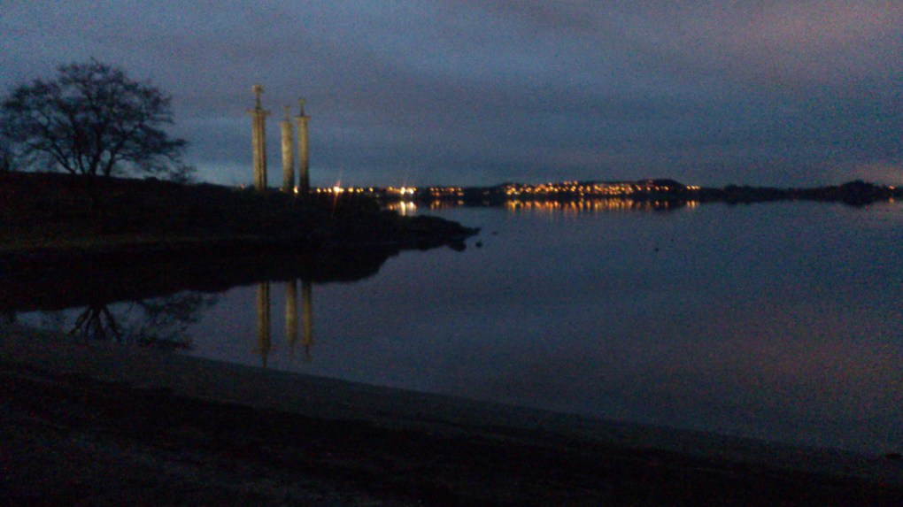 2016-02-10 - 200 km Vinter Brevet - Start på Brevet ved "Sverd i fjell", Stavanger.