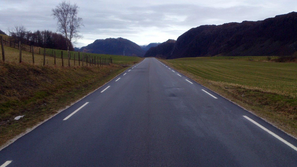2016-02-10 - 200 km Vinter Brevet - Ognedal, på vei mot Vikeså.